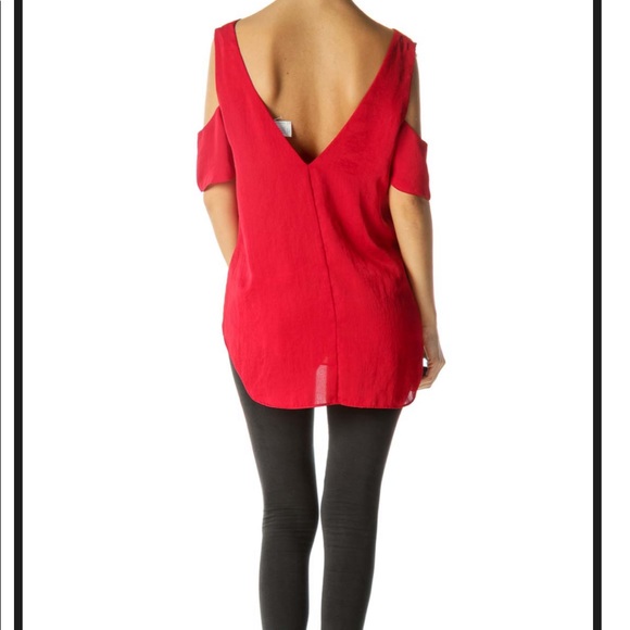 RACHEL Rachel Roy Red V neck cold shoulder Large - Picture 7 of 7